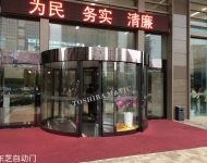 黑鈦金酒店旋轉門